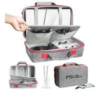ASNOMY Bolsa Funda de Transporte para PS5 Slim, Bolsa de Viaje Protectora Mejorada para PS5 Slim Disc/Digital Edition, Estuche para PS5 Slim Consola,Mando,Accesorios