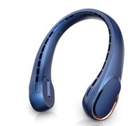 ASNUG Ventilador de cuello, ventilador de cuello sin aspas, ventilador personal recargable por USB, ventilador de cuello de 4000 mAh, funciona con pilas, 3 velocidades ajustables, enfriamiento más