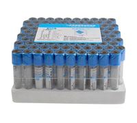 ASnwpaK 100 Piezas De Tubos De RecoleccióN De Sangre Al VacíO, Tubos De PresióN Negativa Al VacíO Desechables, Tubos De RecoleccióN De Sangre con AnticoagulacióN con Citrato De Sodio 1:9,3ml