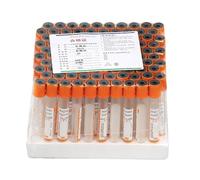 ASnwpaK 100 Tubos De RecoleccióN De Sangre Al VacíO, Tubos De CoagulacióN Desechables De 3ml 5ml 10ml, con Aditivos De CoagulacióN | Tapa Naranja, para RecoleccióN De Sangre BioquíMica,10ml