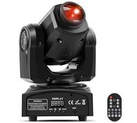 ASnwpaK Foco De Escenario con Cabezal MóVil, Haz LED De 30W para Discoteca, 7 Colores/7 Patrones, Control por Dmx512/Sonido, RotacióN Horizontal/Vertical: 540°/180°, Baile, Fiestas Y Bodas.,Black