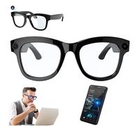 ASnwpaK Gafas Inteligentes con CáMara De 500W Y AI, TraduccióN + Control De Voz + WiFi Bluetooth, Gafas De TraduccióN Inteligentes con AplicacióN, para Escuchar MúSica, Hablar, Traducir,A
