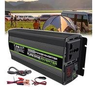 ASnwpaK Inversor De Corriente, Inversor De Onda Sinusoidal Pura De 1000 W A 4000 W, Inversor De CC De DC 12V 24V 48V 60V A Ca De 220V para AutomóVil, con Toma De Ca + Pantalla Led,2000W-60V
