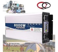 ASnwpaK Inversor De Corriente, Inversor De Onda Sinusoidal Pura para El Hogar Y El AutomóVil (1600 W-8000 W), 12 V/24 V/48 V/60 V A 220 V, con Toma De Ca De 1/2 + Pantalla Led,8000W-24Vto220V