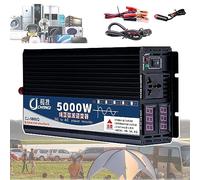 ASnwpaK Inversor De Corriente, Inversor De Onda Sinusoidal Pura para El Hogar Y El AutomóVil (1600 W-8000 W), 12 V/24 V/48 V/60 V A 220 V, con Toma De Ca De 1/2 + Pantalla Led,5000W-48Vto220V