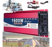 ASnwpaK Inversor De Corriente, Inversor De Onda Sinusoidal Pura para El Hogar Y El AutomóVil (1600 W-8000 W), 12 V/24 V/48 V/60 V A 220 V, con Toma De Ca De 1/2 + Pantalla Led,1600W-60Vto220V