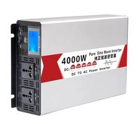 ASnwpaK Inversor De Onda Sinusoidal Pura, Convertidor para El Hogar Y El AutomóVil, con Puerto USB + 2 Enchufes Universales, Convierte CC 12V/24V/48V/60V A CA 220V, RV, CamióN, Barco,4000W-60V