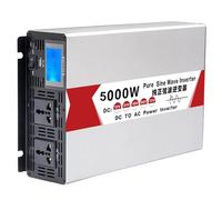 ASnwpaK Inversor De Onda Sinusoidal Pura, Convertidor para El Hogar Y El AutomóVil, con Puerto USB + 2 Enchufes Universales, Convierte CC 12V/24V/48V/60V A CA 220V, RV, CamióN, Barco,5000W-60V