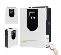 ASnwpaK Inversor Solar HíBrido, Inversor De Onda Sinusoidal Pura para El Hogar De 12 V, 24 V-220 V, con Controlador De Carga Solar Mppt De 80A, Cargador Inversor HíBrido Fuera De La Red,24V-3200W
