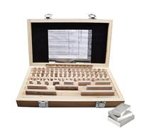 ASnwpaK Juego De Bloques PatróN MéTricos, 103 Piezas De Bloques PatróN De Acero De Alta Velocidad, Instrumentos De MedicióN para InspeccióN De PrecisióN Y Calibres,Grade2