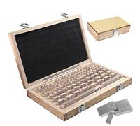 ASnwpaK Juego De Bloques PatróN MéTricos De 103 Piezas, Juego De Bloques PatróN De Acero De Alta PrecisióN (0,001-0,01 mm), Utilizado para Calibrar Calibres De Otras Precisiones,Grade0