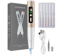 ASnwpaK LáPiz De Plasma (15 Niveles Ajustables), Removedor De Verrugas, Lunares, Manchas Oscuras, Pecas Y Manchas Planas, para El Hogar Y SalóN De Belleza, con Pantalla Y Luz.,Gold