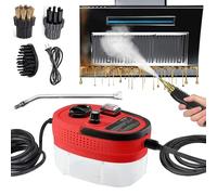 ASnwpaK Limpiador A Vapor De Alta PresióN 2500w, 105°C / 3bar, 6 Niveles De Vapor Ajustables, con Tanque De Agua De 1200ml + 3 Cepillos, para Limpieza De Hogar, Coche, Cocina, BañO,C