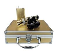 ASnwpaK Lupa Dental Binocular Ultraligera De 2,5/3,5 Aumentos, con Luz Led De 5W, con Brillo Y Distancia Interpupilar Ajustables, para OdontologíA, JoyeríA Y Laboratorio.,Gold-2.5X