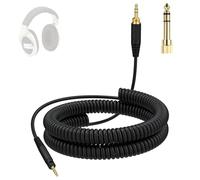 Asobilor Cable de audio de alta fidelidad estéreo en espiral para Sennheiser HD599 HD598 HD579 HD569 HD558 HD518 jack de 3,5 mm a 2,5 mm TRRS chapado en oro, extensible de 1,5 m a 3 m
