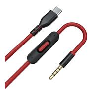 Asobilor Cable de audio de repuesto USB-C a 3.5 mm con micrófono en línea y control de volumen, compatible con Beats Solo2 Solo3 Solo Pro, Studio2 Studio3 Studio Pro, Mixr Executive Detox auriculares
