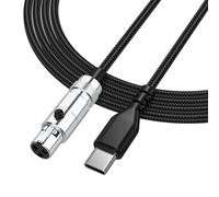 Asobilor Cable de repuesto para auriculares K702, USB-C a Mini XLR hembra de 3 polos, 1,5 m, compatible con Beyerdynamic DT770 DT990 DT1990 Pro, AKG K701, nailon trenzado, audio sin pérdidas de alta