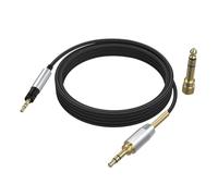 Asobilor Cable de repuesto para Sennheiser, cable de audio compatible de 2,5 mm a 3,5 mm con trenzado de nailon, apto para modelos como Momentum 4, Momentum 3 o PXC 550. 2 m, incluye adaptador de 6,35