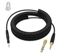 Asobilor Cable en espiral de repuesto para Audio-Technica ATH-M50x M40x M60x M70x, conductor OFC de 2,5 mm a 3,5 mm, 1,2 m a 4,5 m, adaptador de 6,35 mm