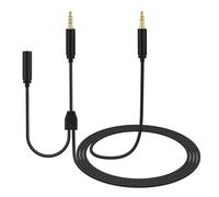 Asobilor HD60 Chat Link - Adaptador de audio de repuesto, cable trenzado de nailon trenzado de 3,5 mm macho a macho, compatible con Elgato HD60 Series, PS5, PS4, Xbox One X/S, Switch, auriculares
