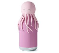 ASOBU Bestie Botella infantil con pajita, botella aislada de acero inoxidable, 420 ml, con cabeza de medusa, a prueba de fugas y sin BPA