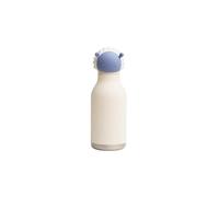 ASOBU Bestie Botella infantil con pajita - Botella de acero inoxidable aislada de 420 ml con cabeza de oveja - a prueba de fugas y sin BPA