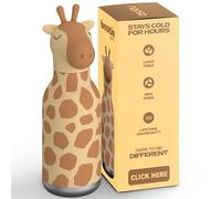 asobu Bestie Giraffe Spots - Botella infantil aislada de acero inoxidable a prueba de fugas, 500 ml