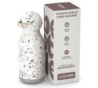 asobu Bestie Seal Botella para Niños Blanca de Acero Inoxidable a Prueba de Fugas con Pajilla Desenroscable 500 ml