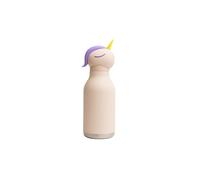 Asobu Bestie Unicorn - Botella de agua aislada de acero inoxidable con pajita, 460 ml