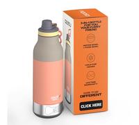 ASOBU Botella Buddy Pastel Peach Orange 1l perfecta para aquellos que aman compartir cada aventura con su amigo de cuatro patas