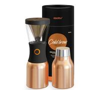 ASOBU Coldbrew Cafetera Portátil de Colada Fría con una Jarra de Acero de 40 oz con Aislamiento de Cobre (Copper)