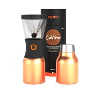 ASOBU Coldbrew Cafetera Portátil de Colada Fría con una Jarra de Acero de 40 oz con Aislamiento de Cobre (Copper)