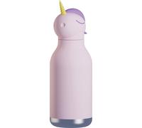 Asobu Bestie Unicorn - Botella de agua aislada de acero inoxidable con pajita, 460 ml