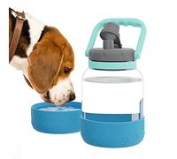 Asobu - The Barkley Dog Bowl - Botella de Tritan | antigoteo de 1 litro con comedero Azul para Perros | Ideal para Senderismo, Deportes, Fitness y Paseos