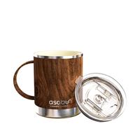 asobu Ultimate Stainless Steel Ceramic Inner Coating Coffee Mug with Double Walled Copper Lining Insulation, 12 Ounces (Wood)