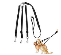 ASOCEA 3 en 1 Correa de Perro acoplador Ajustable Desmontable de Nailon de Tres Maneras Correa para uno/Dos/Tres Perros Gatos Mascotas