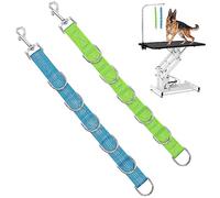 ASOCEA Paquete de 2 correas de extensión de aseo para perros, correa ajustable de nailon para aseo de perros, 6 anillos en D, correa de mesa para perros pequeños y medianos, gatos, lavado, cortaúñas,