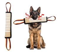 ASOCEA Toy De Tirón De Perros,Bita De Perros Jute Pull Pull Toy Tough Tough Squeaky Dog Toys Con 2 Manijas Juguetes Interactivos Para Perros Medianos A Grandes Ideal Para El Entrenamiento De La Guerra