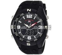 Asociacin de Polo de EE. UU. Reloj analgico de cuarzo negro con pantalla analgica y digital us9660 para hombre