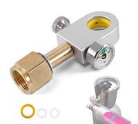 ASOFTY Adaptador de Recarga de CO2 Compatible con Duo, Crystal 3.0, Gala, Art, Terra Quick Connect CO2 Cilindro, Adaptador de Transferencia de Botellas de CO2 con manómetro de 3000 PSI,