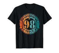 Asombroso Asombrosa Desde 1981 Cumpleaños Hombre Mujer Camiseta, Hombre, Negro, S
