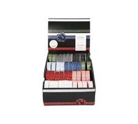 Asortimento de cinta práctica, de Vivi Gade, impresa con motivos plateados y dorados. (En el medio de la cinta, un cordón está suelto).