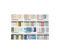 Asortimiento de papeles de scrapbooking - 15,2 x 15,2 cm - 120 g - 6 bloques - 50 hojas por bloque