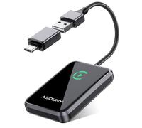 ASOUNY Adaptador Wireless CarPlay 2026 - Convierte CarPlay con Cable en CarPlay inalámbrico, Plug & Play, Compatible con Coches Fabricados Desde 2017 y iPhone 6+ (iOS 10+) (Gris)