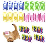 ASOUUNLD 100 Piezas Juguete del Gato Primavera, Muelle Colorido Juguete para Gato Juguetes de Muelles Gato Juguete Interactivo de Resorte para Gatos y Perros, para Interiores