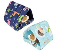 ASOUUNLD 2 Piezas Cama Cobayas Invierno, Cama Cobaya Cama Conejo Lavable Casa Cobayas Tela Casa para Hamster Invierno Camas para Animales Pequeños para Cobayas, Conejos Enanos, Chinchillas