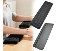 ASOUUNLD 2 Piezas Reposamuñecas Teclado Ergonómico, Reposamuñecas y Codos con Soporte de Escritorio en L Reposa Muñecas de Espuma Viscoelástica para Oficina Gaming (Negro)