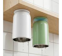 ASOUUNLD 2 Piezas Vaso Magnético para Cepillo de Dientes, Vasos para Enjuague Bucal de Acero Inoxidable Vasos para Cepillos de Dientes 350ML Taza Magnética Portacepillos de Dientes para Baño