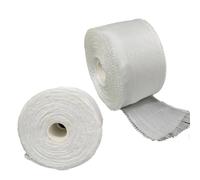 ASOUUNLD 2 Rollo Tela Fibra de Vidrio, 5cm x 30m Tela de Refuerzo Estera Fibra Vidrio para Reparaciones con Resina Cinta Fibra Vidrio para Envolver Estructuras Tubulares, Realizar Reparaciones