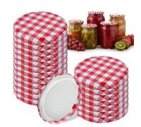 ASOUUNLD 20Piezas Tapas para Botes de Cristal,Tapas de Rosca para Tarros de Conserva de 82 mm,Tapa de Repuesto para Tarros de Cristal para Tarro de Conservad Tapa de Rosca para 230/350/435/565 ML